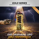 DXF GOLD VERSION 4S 14.8V 7000mAh 100C Graphene Hardcase LiPo Battery with 10AWG EC5 Plug for RC Car Truck (1-6 Pack)