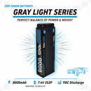 DXF LiPo Battery 2S2P 7.4V 8000mAh 110C Graphene with 5mm Bullet / EC5 / T / TRX / XT60 / XT90 / XT150 / Q8s Plug for RC 1/10 Touring Car Racing