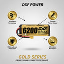 DXF 리포 배터리 4S 15.2V 9200MAH 130C 골드시리즈 그래핀 리포 하드케이스 (EC5 및 XT90 플러그 포함) Rc 1/8 1/10 버기 트럭 자동차 오프로드 드론용