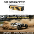 DXF 2S 7.4V 8000mAh 130C Golden NGP Graphene LiPo Hardcase Battery with 12AWG 5mm Bullet to Deans Plug for 1/8 1/10 RC Car Truck Boat Drone (1-6 Pack Available)