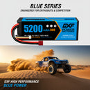 DXF 리포 배터리 3S 11.1V 5200MAH 80C 블루 시리즈 리포 하드케이스 딘스 플러그 포함 (RC 1/8 1/10 버기 트럭 자동차 오프로드 드론용)