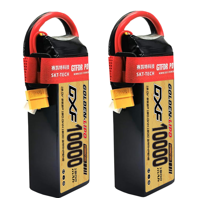 (CN)DXF 5S Lipo Battery 19.0V 150C 10000mAh Soft Case Battery with EC5 XT90 Connector for Car Truck Tank RC Buggy Truggy Racing Hobby