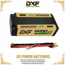 DXF LiPo Battery 2S 7.4V 4400mAh 140C Graphene Gold NGP Plus Version with 5mm Bullet Connector for RC 1/10 Touring Car Racing