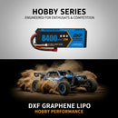 DXF 3S 11.1V 8400mAh 120C Graphene LiPo Hardcase Battery with 10AWG Deans T-Plug for RC Car Truck (1-6 Pack)
