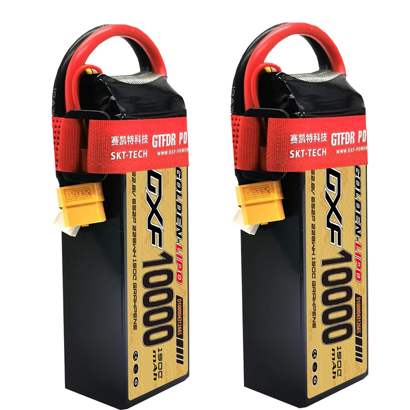 (CN)DXF 6S Lipo Battery 22.8V 150C 10000mAh Soft Case Battery with EC5 XT90 Connector for Car Truck Tank RC Buggy Truggy Racing Hobby