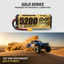 DXF LiPo Battery 4S 14.8V 5200mAh 140C Graphene Softcase Gold with EC5 / T / TRX / XT60 / XT90 / XT150 / Q8s Plug for RC 1/8 1/10 Buggy Truck Car Off-Road Drone