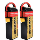 (CN)DXF 6S Lipo Battery 22.2V 150C 6500mAh Soft Case Battery with EC5 XT90 Connector for Car Truck Tank RC Buggy Truggy Racing Hobby