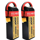 DXF 리포 배터리 4S 15.2V 9200MAH 130C 골드시리즈 그래핀 리포 하드케이스 (EC5 및 XT90 플러그 포함) Rc 1/8 1/10 버기 트럭 자동차 오프로드 드론용