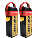 (CN)DXF 4S Lipo Battery 14.8V 150C 6500mAh Soft Case Battery with EC5 XT90 Connector for Car Truck Tank RC Buggy Truggy Racing Hobby