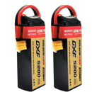 (CN)DXF 5S Lipo Battery 18.5V 150C 5200mAh Soft Case Battery with EC5 XT90 Connector for Car Truck Tank RC Buggy Truggy Racing Hobby