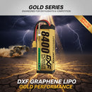 DXF LiPo Battery 4S 14.8V 8400mAh 140C Graphene Softcase with EC5 / T / TRX / XT60 / XT90 / XT150 / Q8s Plug for RC 1/8 1/10 Buggy Truck Car Off-Road Drone