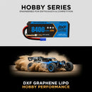 DXF 3S LiPo Battery 8400mAh 120C 11.1V EC5 Hardcase - Blue Series Graphene Battery for RC Buggy Truck Racing