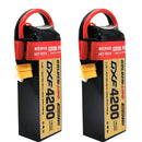 (CN)DXF 4S Lipo Battery 14.8V 150C 4200mAh Soft Case Battery with EC5 XT90 Connector for Car Truck Tank RC Buggy Truggy Racing Hobby