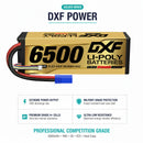 DXF LiPo Battery 4S HV 15.2V 6500mAh 140C Graphene Softcase Gold with EC5 / T / TRX / XT60 / XT90 / XT150 / Q8s Plug for RC 1/8 1/10 Buggy Truck Car Off-Road Drone
