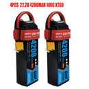 (PL)DXF Lipo Battery 6S 22.2V 4200MAH 100C  lipo SoftCase xt60 Plug for Rc 1/8 1/10 Buggy Truck Car Off-Road Drone