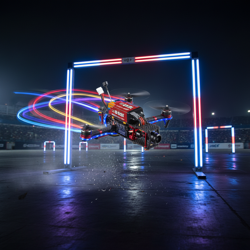 竞速穿越赛道闸门