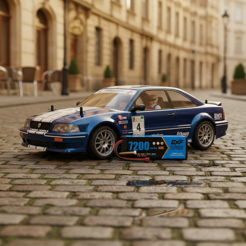 欧洲复古鹅卵石街道与房车