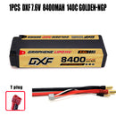 (CN)DXF 5mm 2S 8400mAh 7.6V 140C GOLDEN-NGP Batteria Lipo ad Alta Capacità Hardcase con XT90 Spina per 1:8 Scala RC Auto, Multi-Rotore RC Aeroplano, RC Elicottero, RC Barca