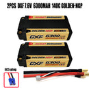 (CN)DXF 5mm 2S 6300mAh 7.6V 140C GOLDEN-NGP Batteria Lipo ad Alta Capacità Hardcase con XT90 Spina per 1:8 Scala RC Auto, Multi-Rotore RC Aeroplano, RC Elicottero, RC Barca