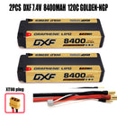 (CN)DXF 5mm 2S 8400mAh 7.4V 120C GOLDEN-NGP Batteria Lipo ad Alta Capacità Hardcase con XT90 Spina per 1:8 Scala RC Auto, Multi-Rotore RC Aeroplano, RC Elicottero, RC Barca