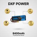DXF BLUE Series 3S 11.1V 8400mAh 120C Graphene Hardcase LiPo Battery with 10AWG XT90 Plug for RC Car Truck (1-6 Pack)