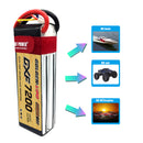 DXF Lipo Battery 5S HV 19.0V 7200mAh 140C GoldSeries Graphene Softcase with EC5 / T / TRX / XT60 / XT90 / XT150 / Q8s Plug for RC 1/8 1/10 Buggy Truck Car Off-Road Drone