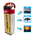 DXF Lipo Battery 5S HV 19.0V 8000mAh 140C GoldSeries Graphene Softcase with EC5 / T / TRX / XT60 / XT90 / XT150 / Q8s Plug for RC 1/8 1/10 Buggy Truck Car Off-Road Drone