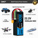 DXF Lipo Battery 6S 22.2V 3500mAh 100C GoldSeries Graphene Softcase with EC5 / T / TRX / XT60 / XT90 / XT150 / Q8s Plug for RC 1/8 1/10 Buggy Truck Car Off-Road Drone