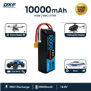 DXF LiPo Battery 4S 14.8V 10000mAh 100C Graphene Softcase with EC5 / T / TRX / XT60 / XT90 / XT150 / Q8s Plug for RC 1/8 1/10 Buggy Truck Car Off-Road Drone