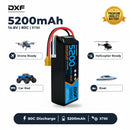 DXF Lipo Battery 4S 14.8V 5200mAh 80C Graphene Softcase with EC5 / T / TRX / XT60 / XT90 / XT150 / Q8s Plug for RC 1/8 1/10 Buggy Truck Car Off-Road Drone