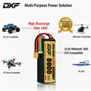 DXF Lipo Battery 6S HV 22.8V 8000mAh 140C GoldSeries Graphene Softcase with EC5 / T / TRX / XT60 / XT90 / XT150 / Q8s | RC Car Boat Drone