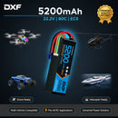 DXF 6S 22.2V 5200mAh 80C Graphene Soft Case LiPo Battery with EC5 Plug for 1/8 1/7 RC Cars, Trucks, Buggies & Boats (1-6 Pack Available)