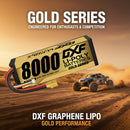 DXF LiPo Battery 3S HV 11.4V 8000mAh 140C Graphene Softcase with EC5 / T / TRX / XT60 / XT90 / XT150 / Q8s Plug for RC 1/8 1/10 Buggy Truck Car Off-Road Drone