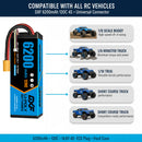 DXF LiPo Battery 4S 14.8V 6200mAh 120C Graphene Softcase with EC5 / T / TRX / XT60 / XT90 / XT150 / Q8s Plug for RC 1/8 1/10 Buggy Truck Car Off-Road Drone