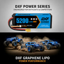 DXF LiPo Battery 3S 11.1V 5200mAh 80C Graphene Softcase with EC5 / T / TRX / XT60 / XT90 / XT150 / Q8s Plug for RC 1/8 1/10 Buggy Truck Car Off-Road Drone