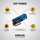 DXF 3S 11.1V 8400mAh 120C Graphene LiPo Hardcase Battery with 10AWG Deans T-Plug for RC Car Truck (1-6 Pack)