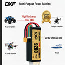 DXF Lipo Battery 6S HV 22.8V 9200mAh 140C GoldSeries Graphene Softcase with EC5 / T / TRX / XT60 / XT90 / XT150 / Q8s Plug for RC 1/8 1/10 Buggy Truck Car Off-Road Drone