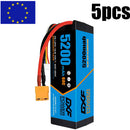 (CA)DXF Lipo Battery 4S 14.8V 5200MAH 60C  lipo Hardcase with  XT90 Plug for Rc 1/8 1/10 Buggy Truck Car Off-Road Drone