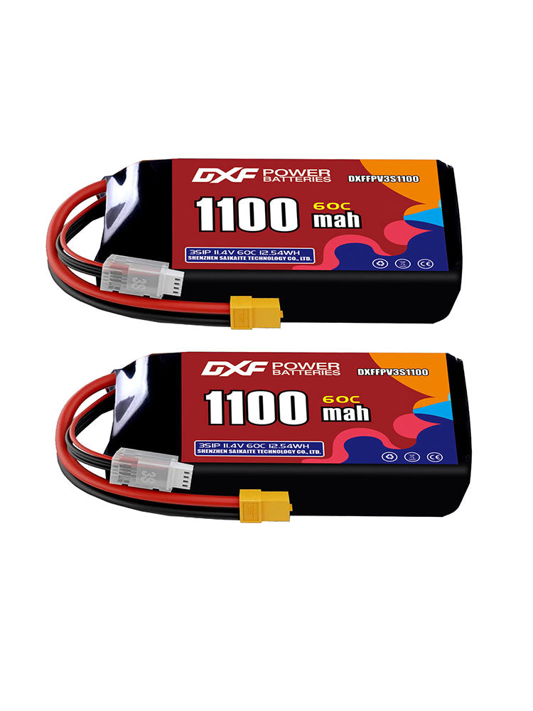 DXF 1100mAh 3S 60C 11.4V Lipo Battery Pack for FPV LiPo Battery