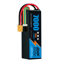 DXF 6S 22.2V 7000mAh 100C Softcase LiPo Battery with XT90 & 10AWG Wire for 1/8 RC Cars (1-6 Pack)