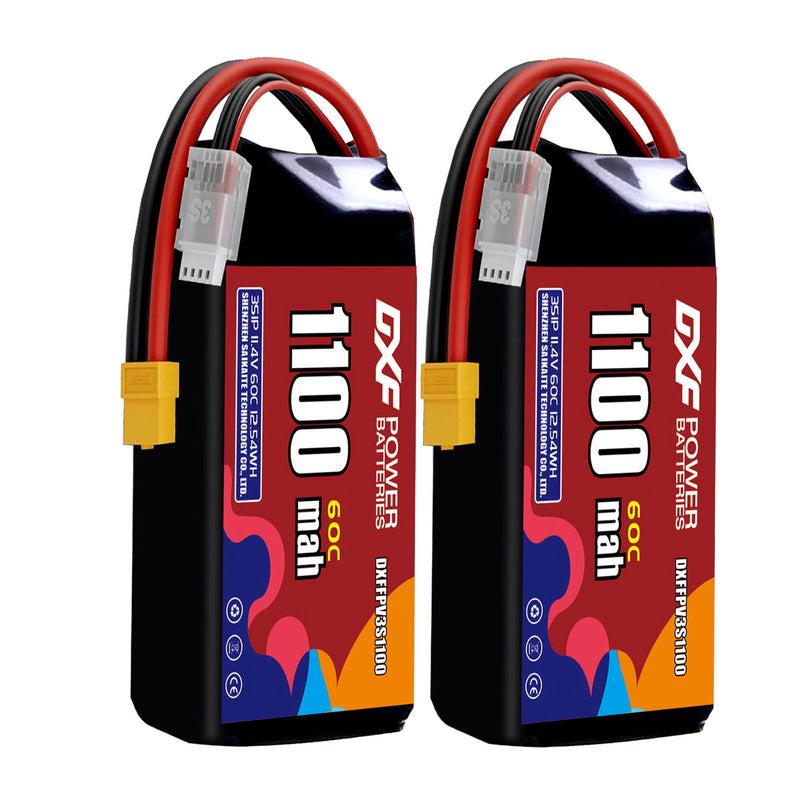 DXF 1100mAh 3S 60C 11.4V Lipo Battery Pack for FPV LiPo Battery