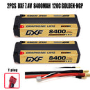 (CN)DXF 5mm 2S 8400mAh 7.4V 120C GOLDEN-NGP Batteria Lipo ad Alta Capacità Hardcase con XT90 Spina per 1:8 Scala RC Auto, Multi-Rotore RC Aeroplano, RC Elicottero, RC Barca