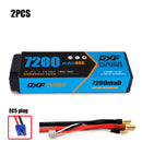 (CN) DXF 2S 7.4V Lipo Battery 50C 5200mAh with 5mm Bullet for RC 1/10 1/8 Vehicles Car Truck Tank Truggy Competition Racing Hobby