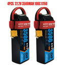 (IT)DXF Lipo Battery 6S 22.2V 3500MAH 100C  lipo SoftCase xt60 Plug for Rc 1/8 1/10 Buggy Truck Car Off-Road Drone