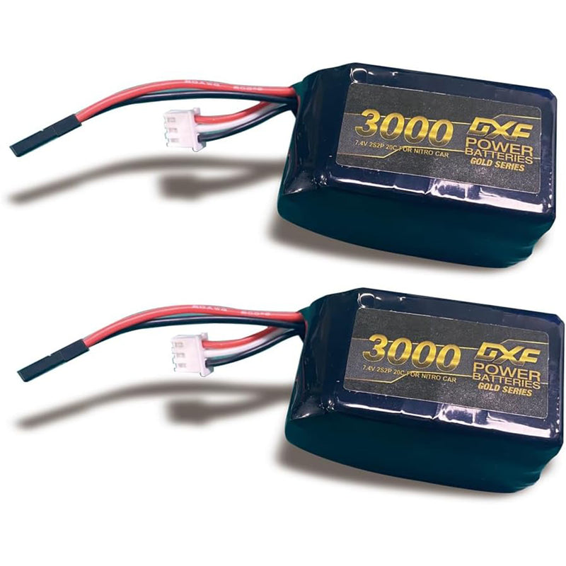 (PL)DXF 2S 3000mAh 7.4V 20C Batteria Lipo ad Alta Capacità Hardcase con nitrio lipo underSpina per 1:8 Scala RC Auto, Multi-Rotore RC Aeroplano, RC Elicottero, RC Barca