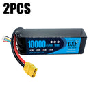 (PL)DXF 4S Lipo Battery 14.8V 10000mAh 100C 200C XT90 for RC 1/8 1/10 Car Truck Tank Models XXMAX 8S Arrama