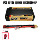 (CN)DXF 5mm 2S 4400mAh 7.6V 140C GOLDEN-NGP Batteria Lipo ad Alta Capacità Hardcase con XT90 Spina per 1:8 Scala RC Auto, Multi-Rotore RC Aeroplano, RC Elicottero, RC Barca