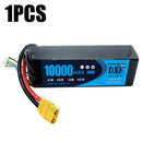 (FR)DXF 4S Lipo Battery 14.8V 10000mAh 100C 200C XT90 for RC 1/8 1/10 Car Truck Tank Models XXMAX 8S Arrama