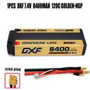 (CN)DXF 5mm 2S 8400mAh 7.4V 120C GOLDEN-NGP Batteria Lipo ad Alta Capacità Hardcase con XT90 Spina per 1:8 Scala RC Auto, Multi-Rotore RC Aeroplano, RC Elicottero, RC Barca