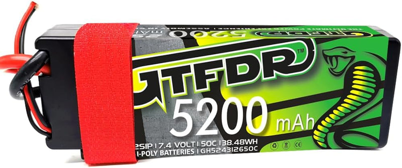 (JP)GTFDR Lipo Battery 2S 7.4V 5200MAH 50C  lipo Hardcase with  DEANS/T Plug for Rc 1/8 1/10 Buggy Truck Car Off-Road Drone